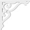 Ekena Millwork Finley Architectural Grade PVC Bracket, 5/8"W X 8"D X 8"H BKTP01X08X08FI - alternate 4
